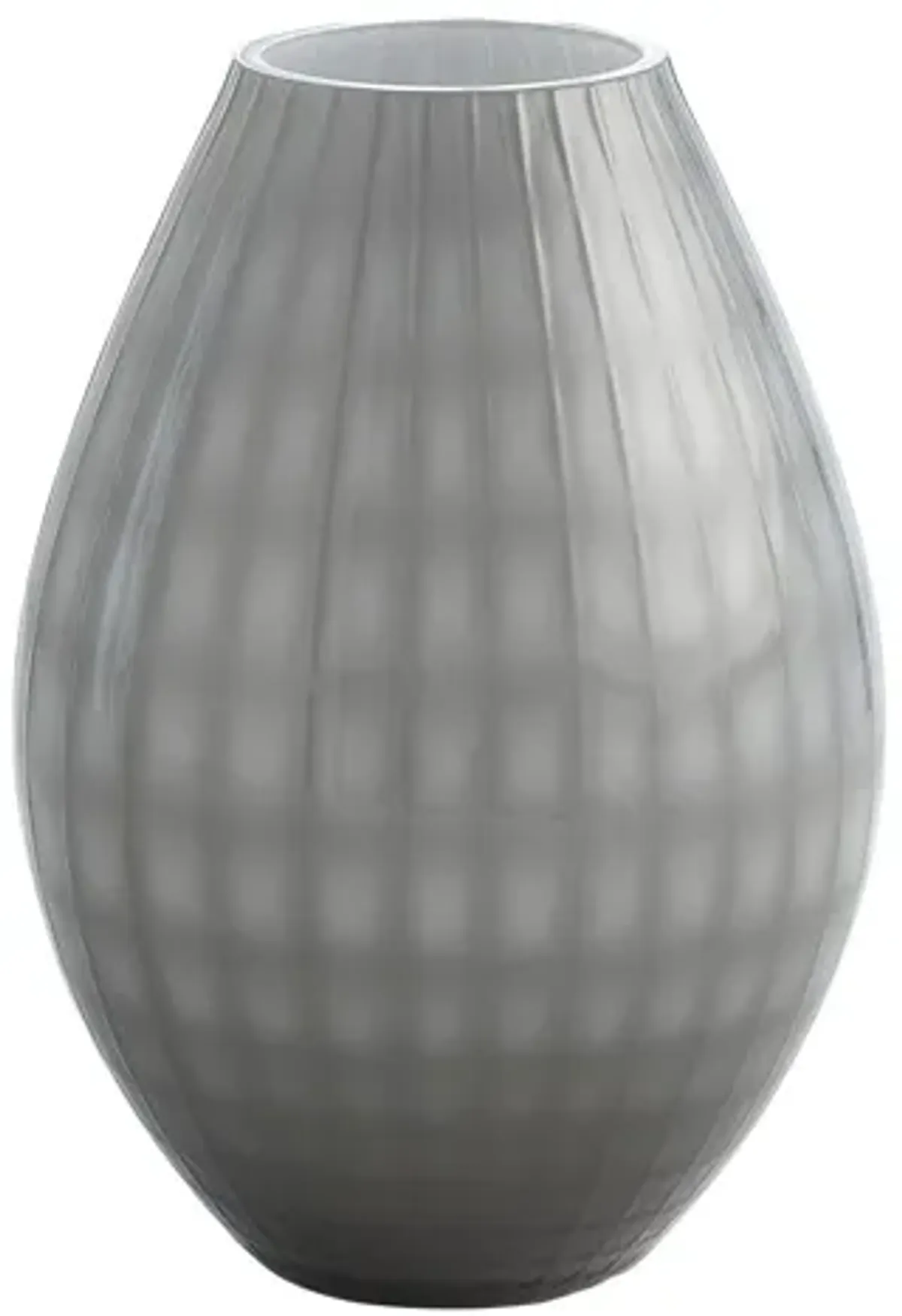 Cased Glass Grid Vase-Small