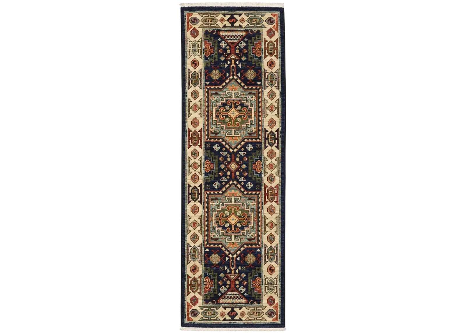 Lilihan 2' x 6' Blue Rug