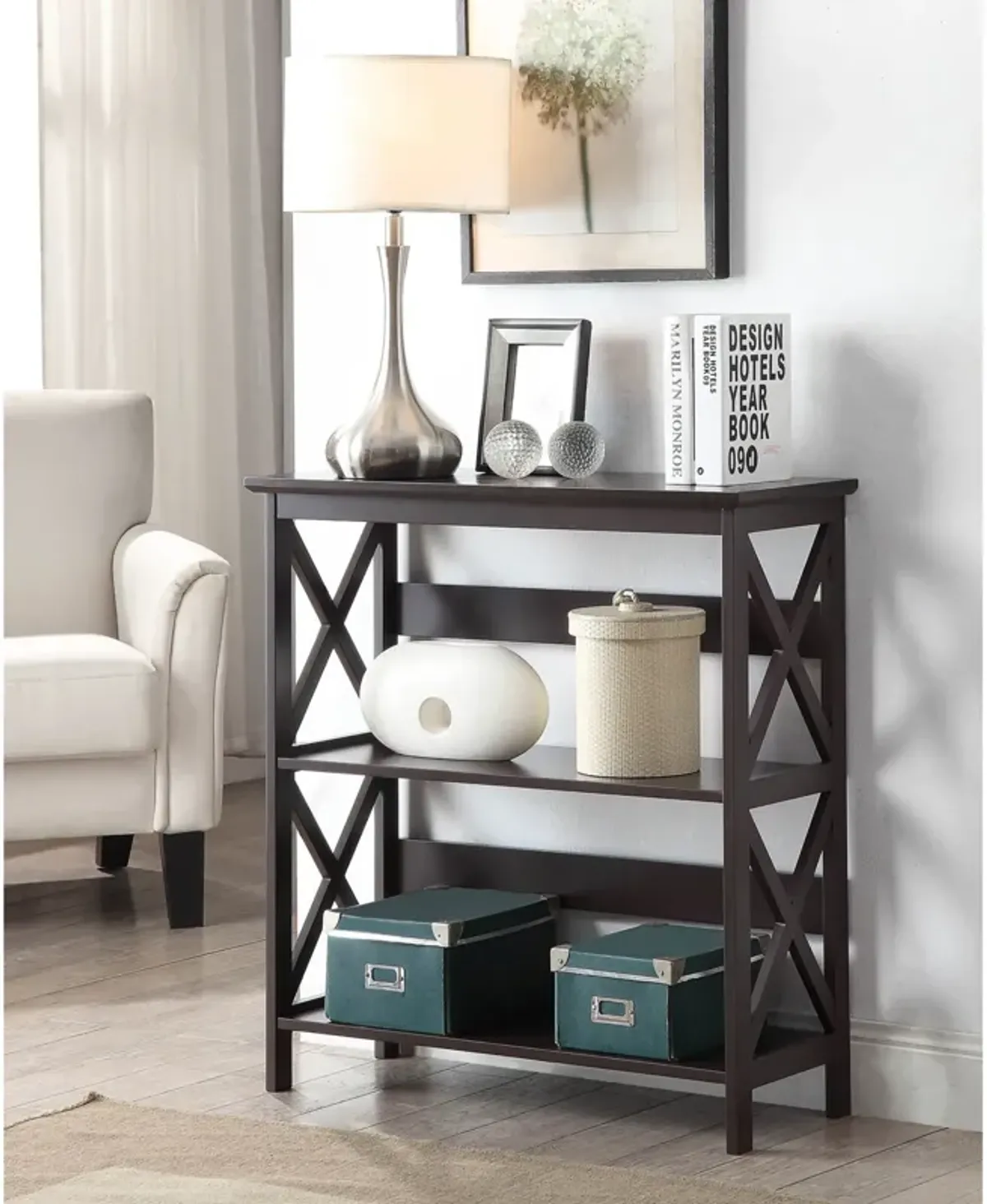 Convenience Concepts Oxford 3 Tier Bookcase, Espresso