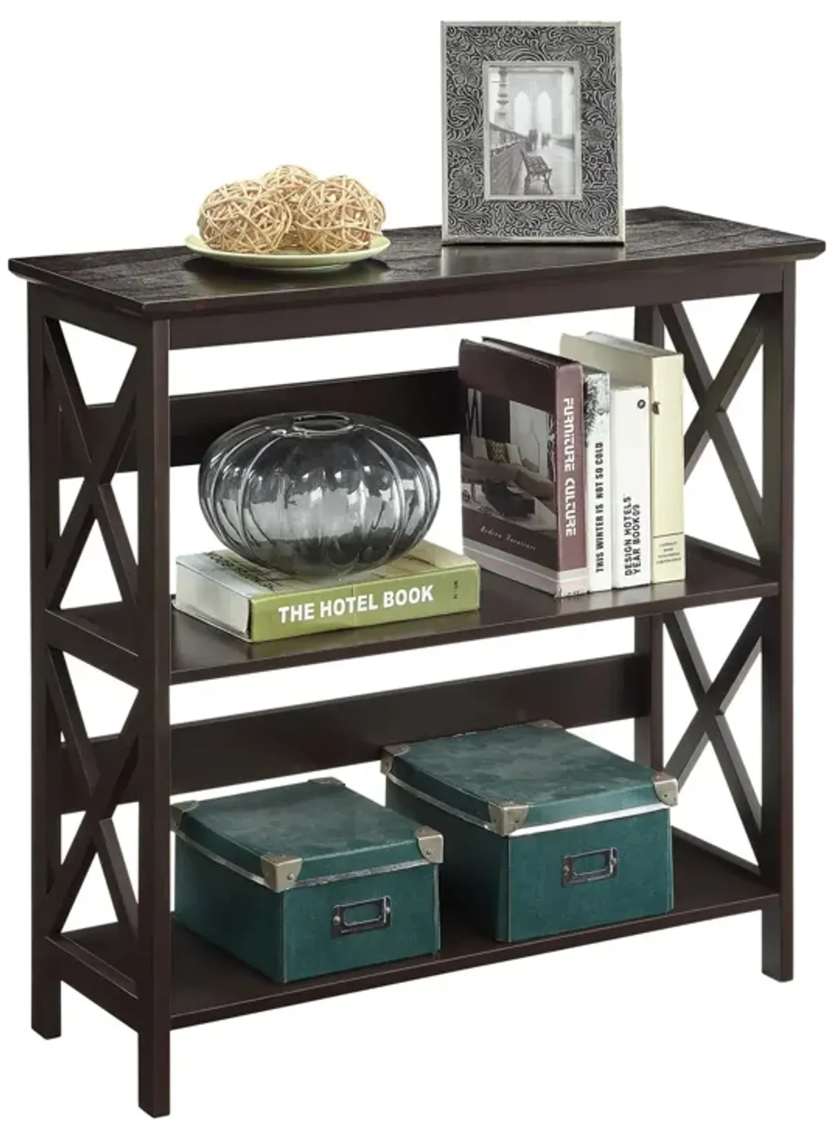 Convenience Concepts Oxford 3 Tier Bookcase, Espresso