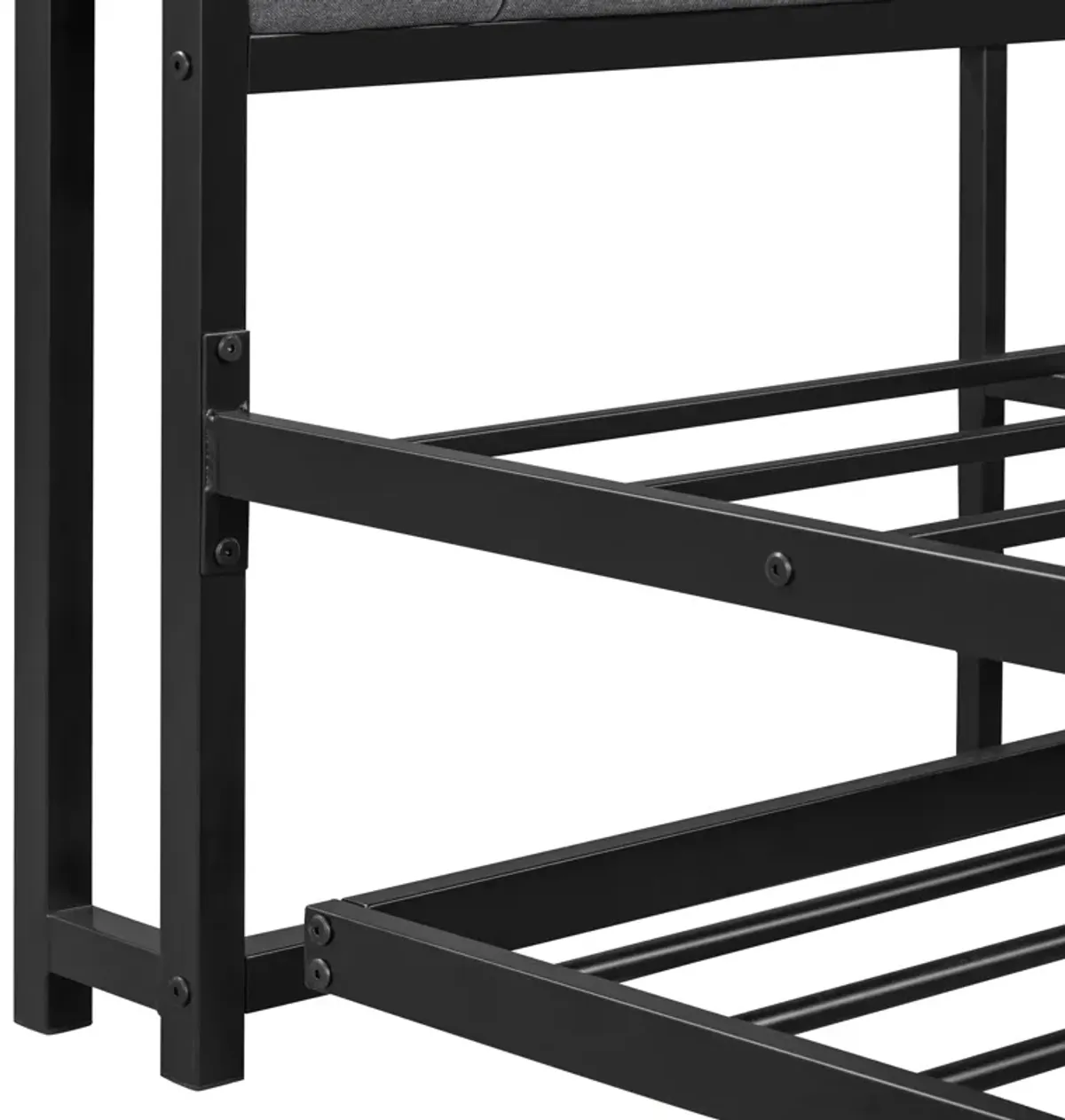 Merax Metal Platform Bed Frame with Trundle and USB Ports