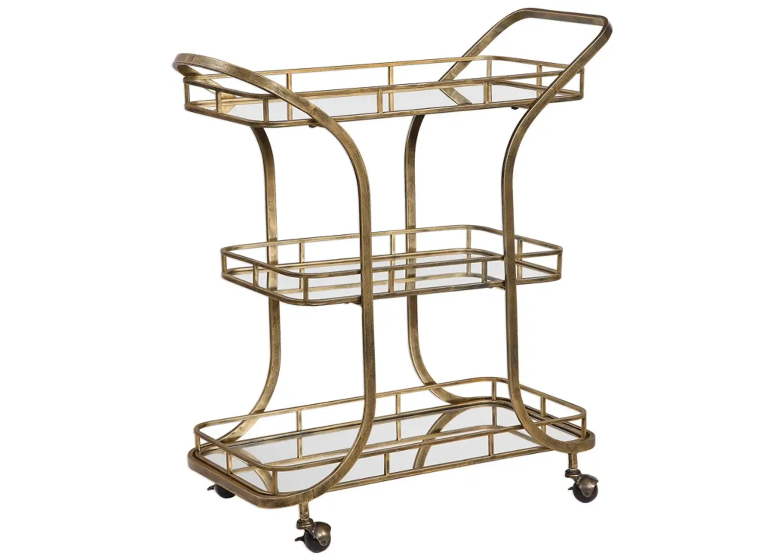 Uttermost Stassi Gold Serving Cart