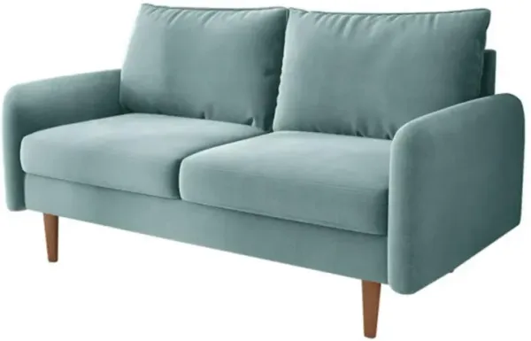 Round Arm Apartment Loveseat Cozy and Stylish Small Sofa for Compact Living Spaces