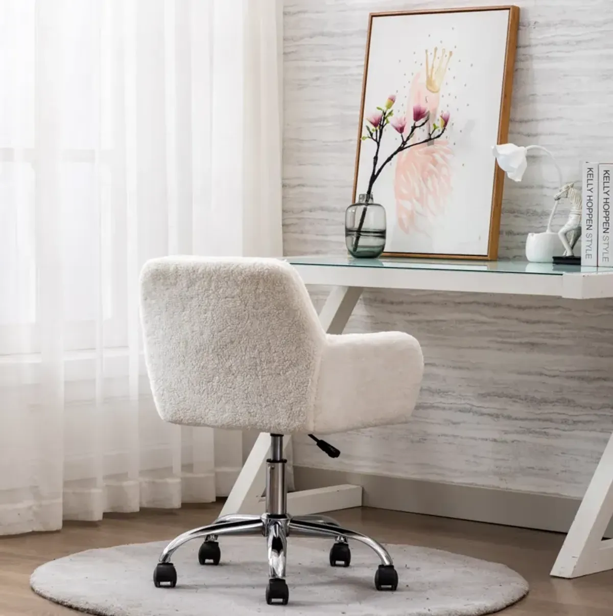 Fluffy Swivel Home Office Chair