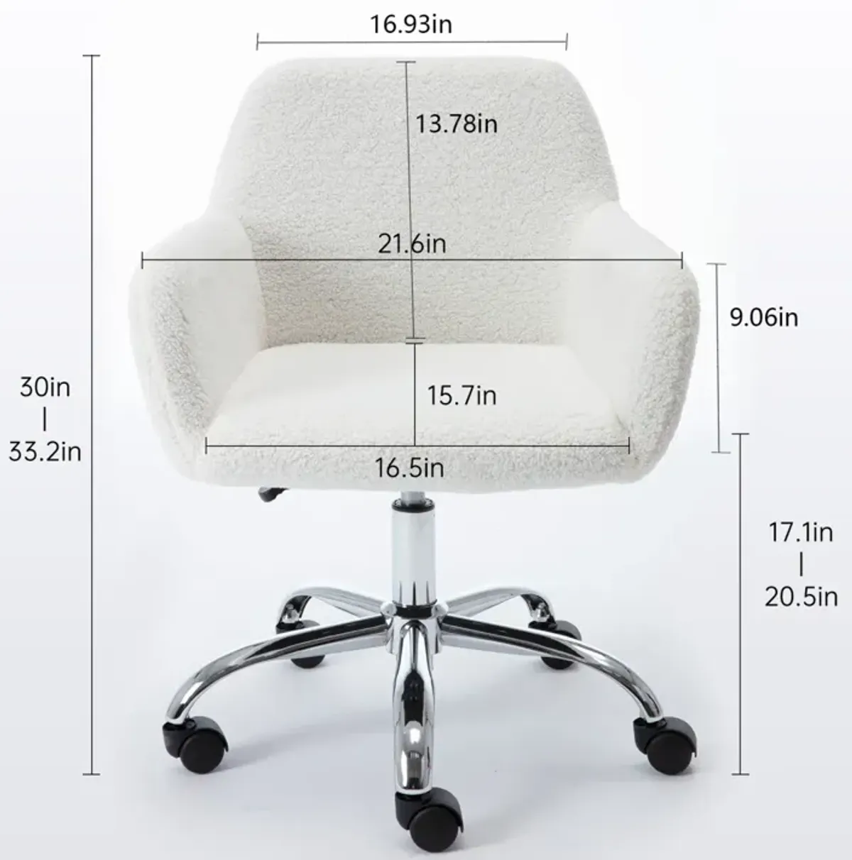 Fluffy Swivel Home Office Chair