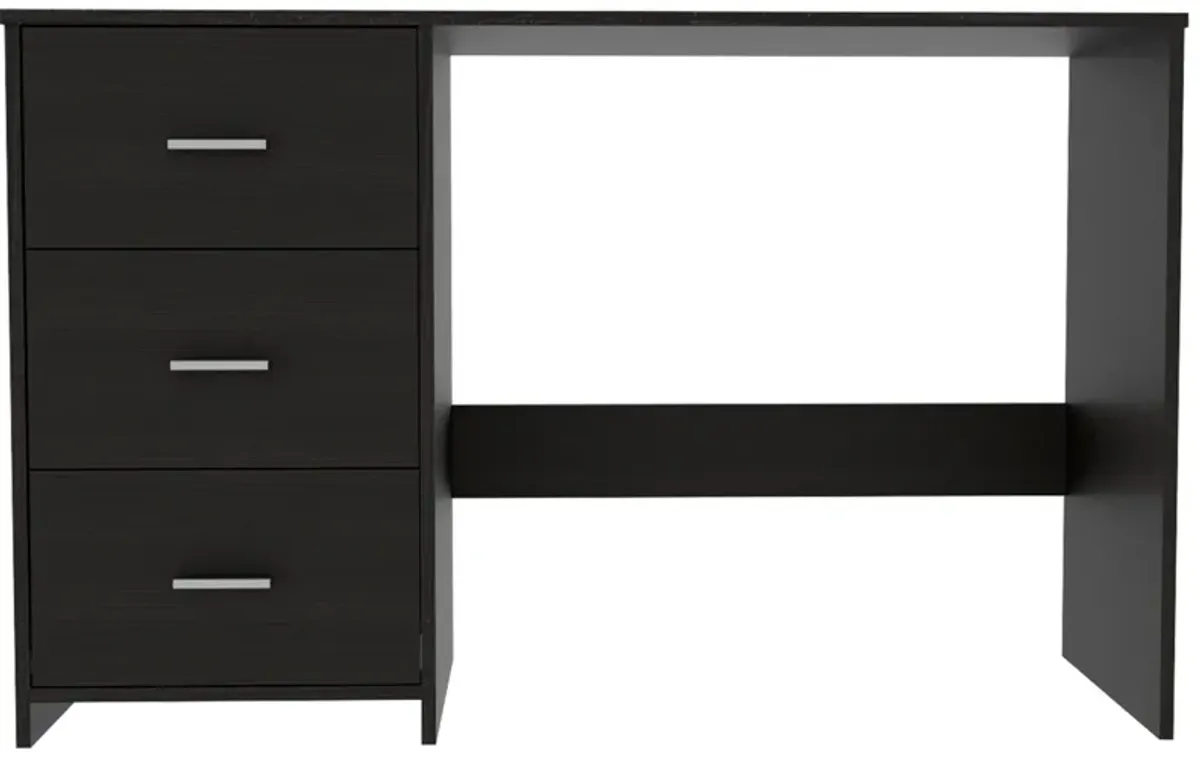 Classic 3 Drawers Writing Desk -Black