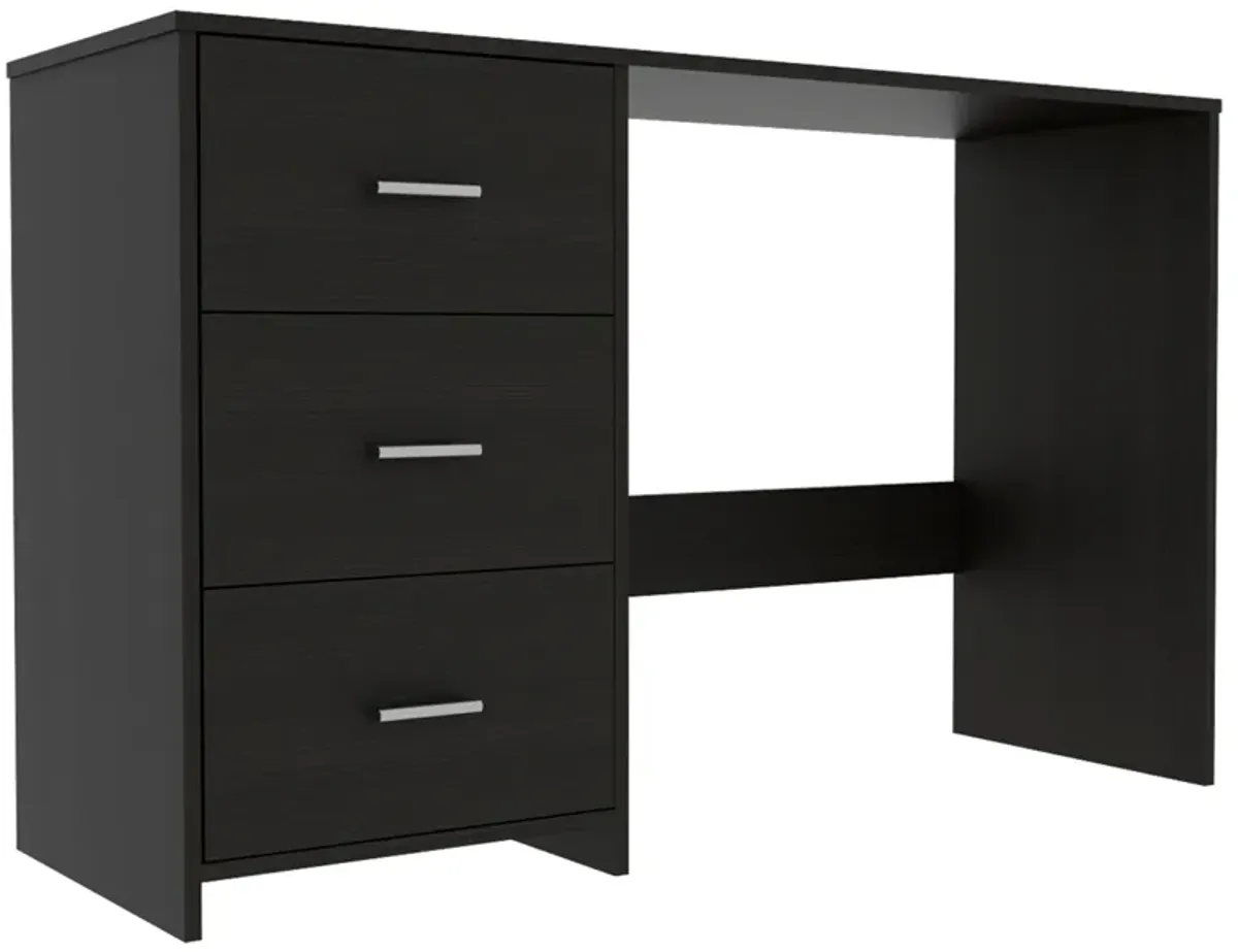 Classic 3 Drawers Writing Desk -Black