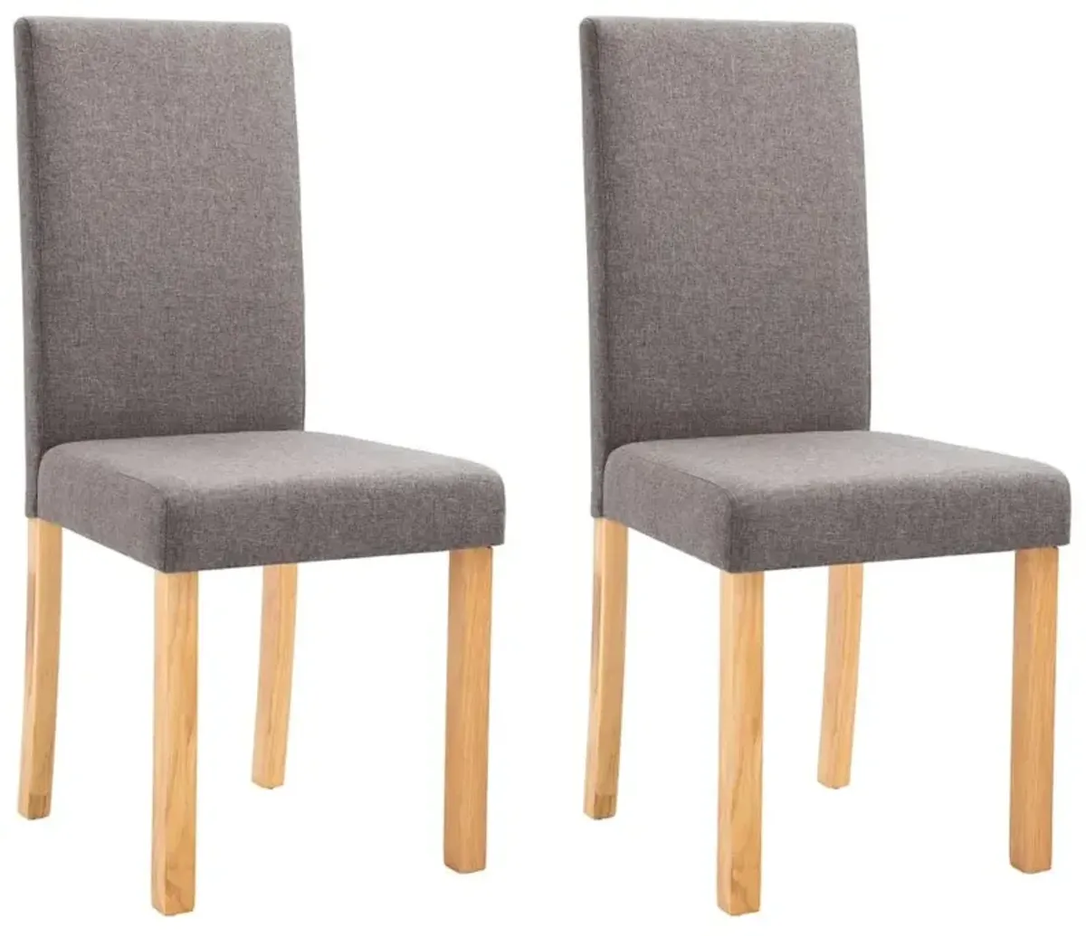 vidaXL Dining Chairs 2 pcs Taupe Fabric, 249232