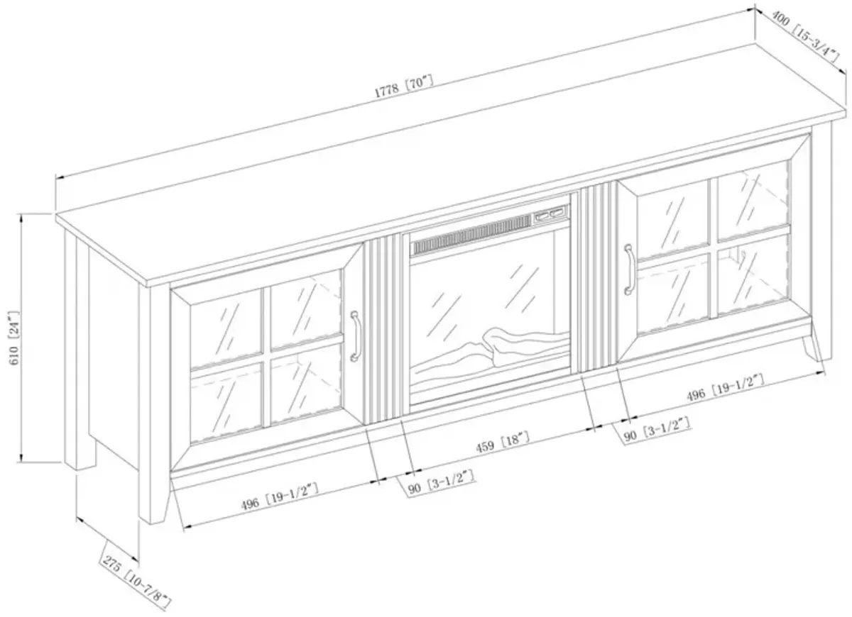 Belen Kox Farmhouse Fireplace TV Stand, Belen Kox