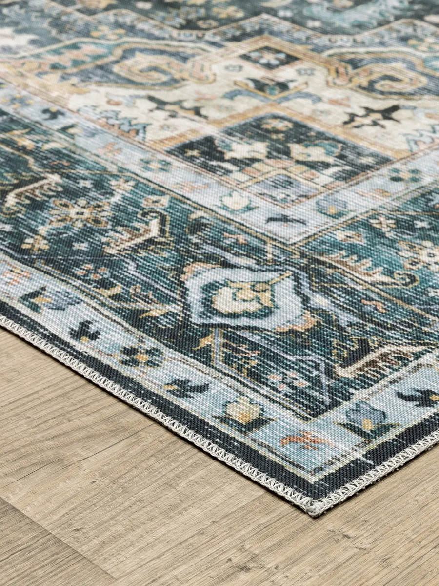 Charleston 2' x 8' Blue Rug