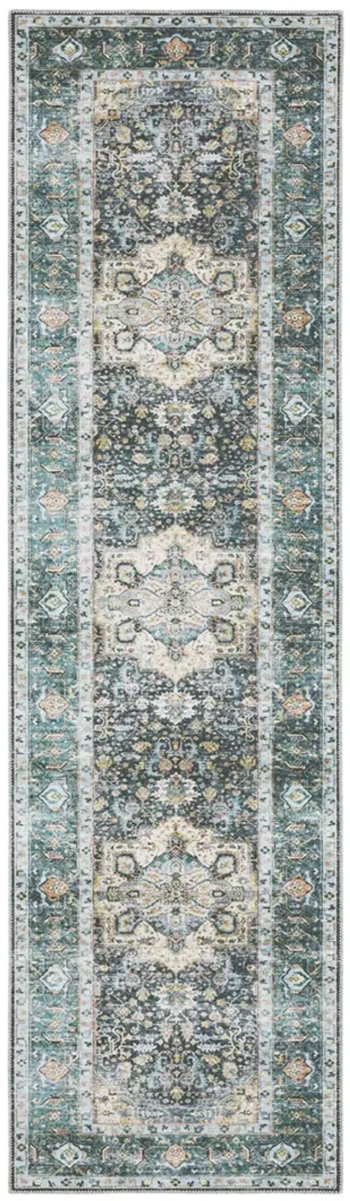 Charleston 2' x 8' Blue Rug