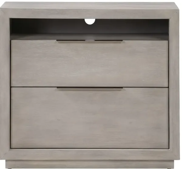 Oxford Two-Drawer Nightstand in Mineral