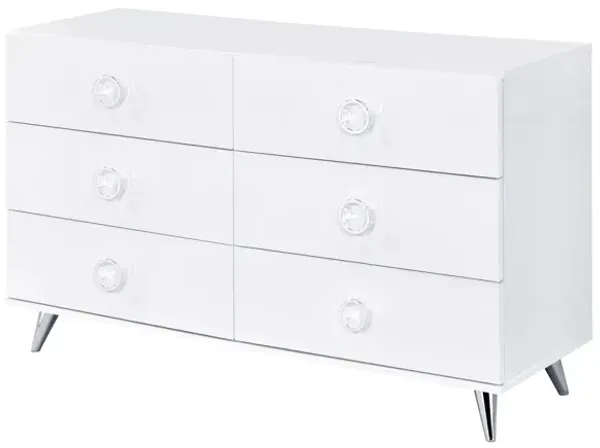 Wooden Six-Drawer Dresser for Bedroom Storage and Organization