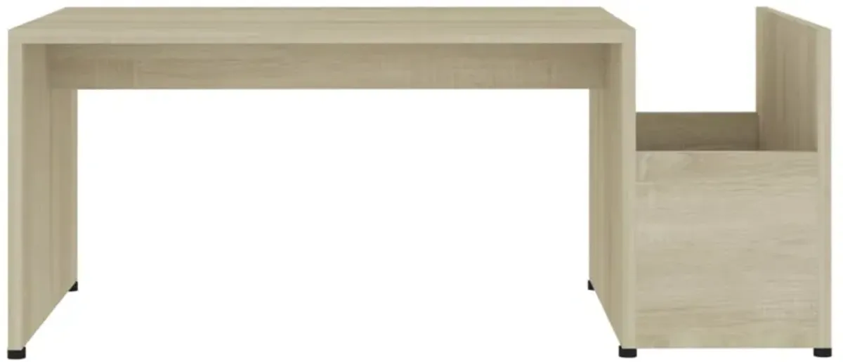 vidaXL Coffee Table Sonoma Oak 35.4"x17.7"x13.8" Chipboard