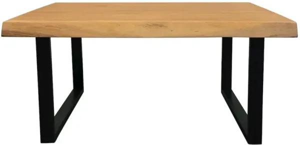 Alex Hamilton Sycamore Solid Wood Live Edge Square Coffee Table in Natural