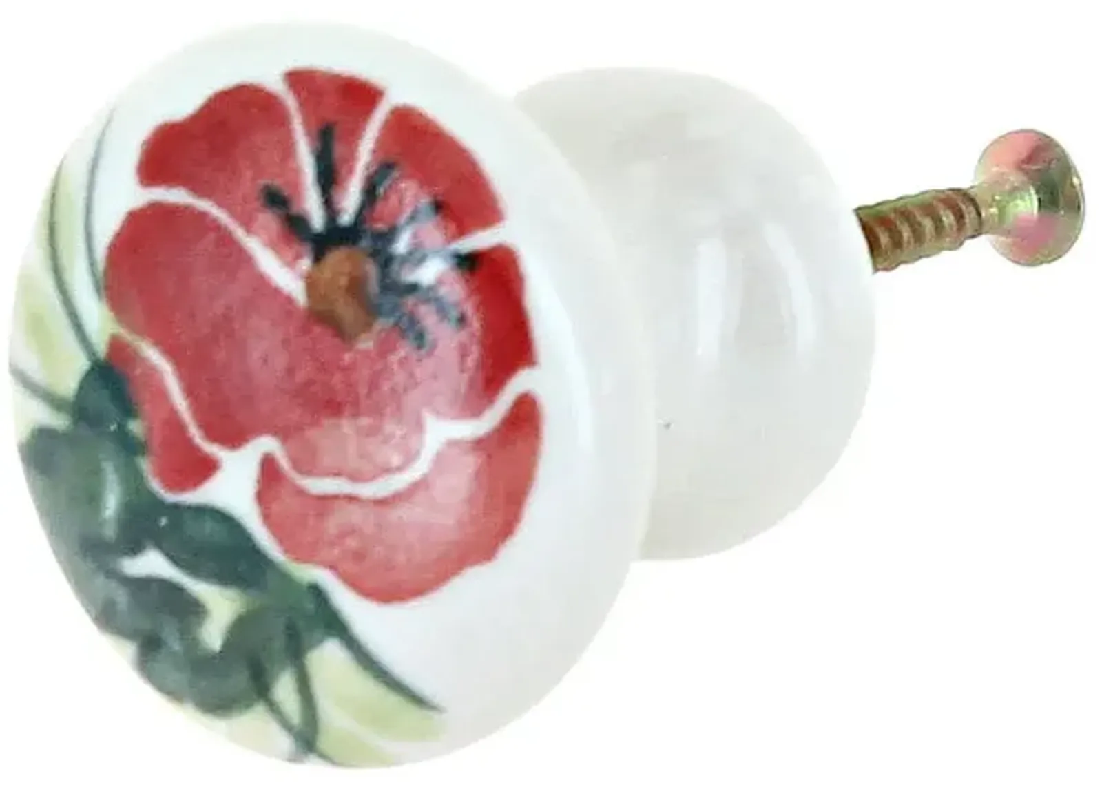 Blue Rose Polish Pottery Forget Me Not Drawer Pull