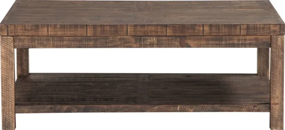 Craster Reclaimed Wood Rectangular Coffee Table in Smoky Taupe