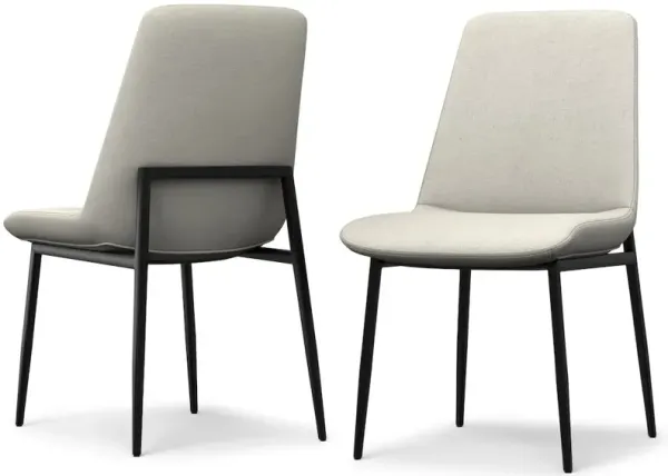 Simpli Home Savannah Dining Chair ( Set Of 2 ) In Natural Linen Look Fabric