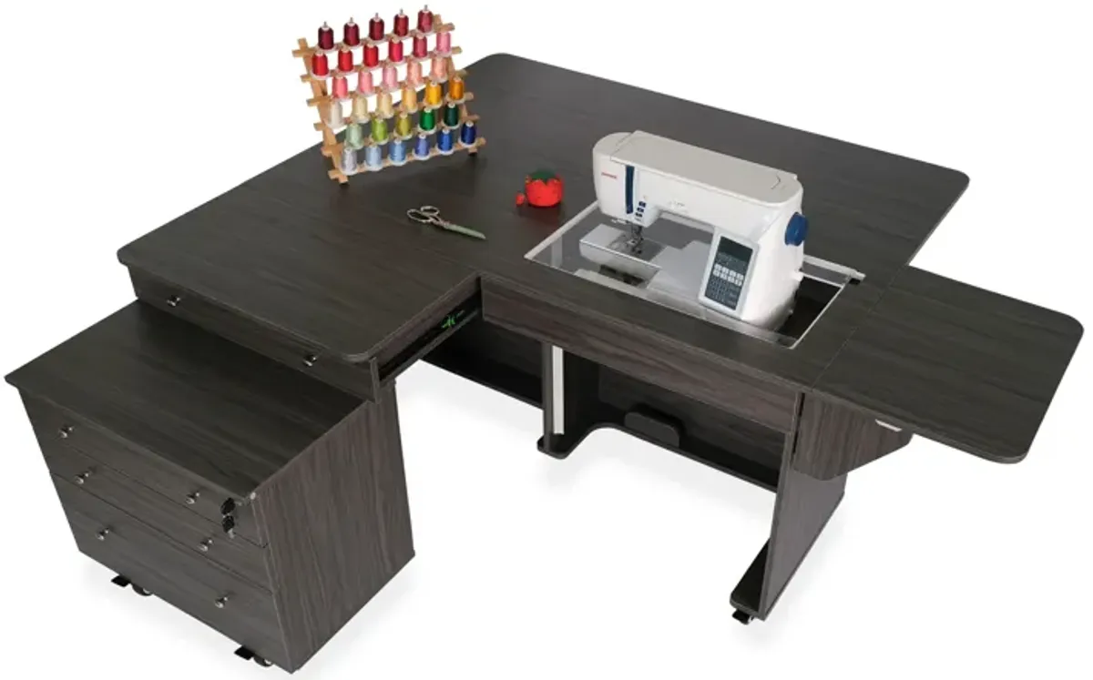 Kangaroo & Joey Sewing Cabinet Gray