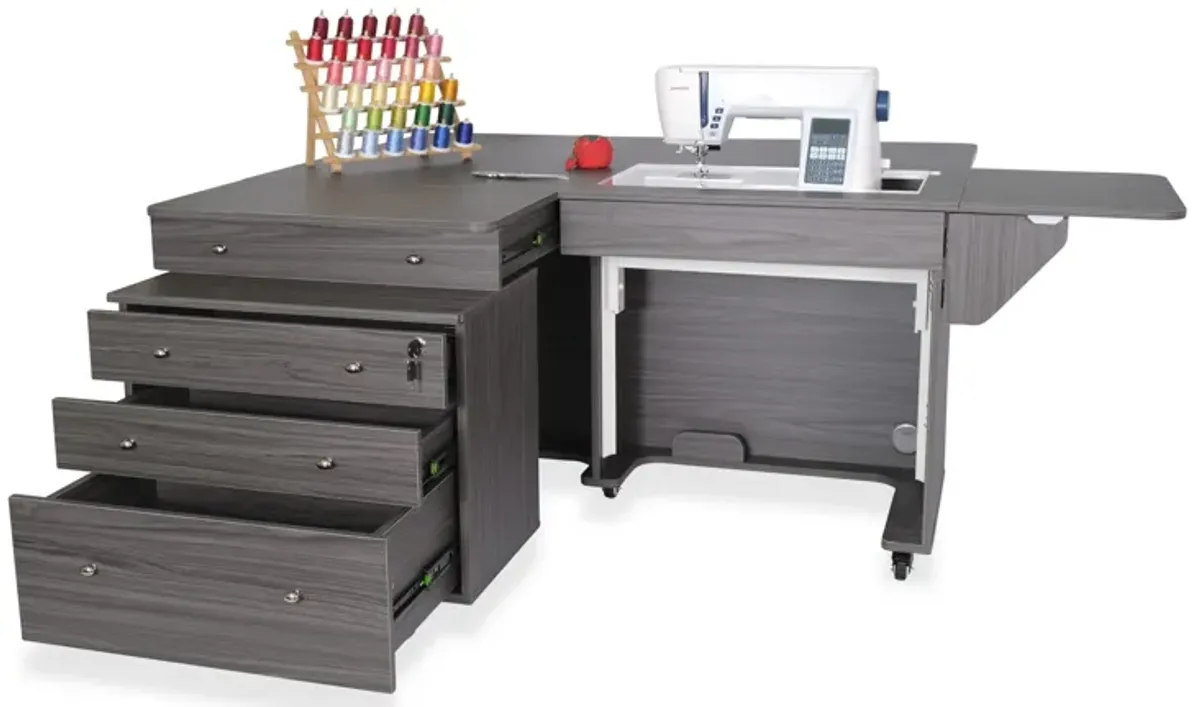 Kangaroo & Joey Sewing Cabinet Gray