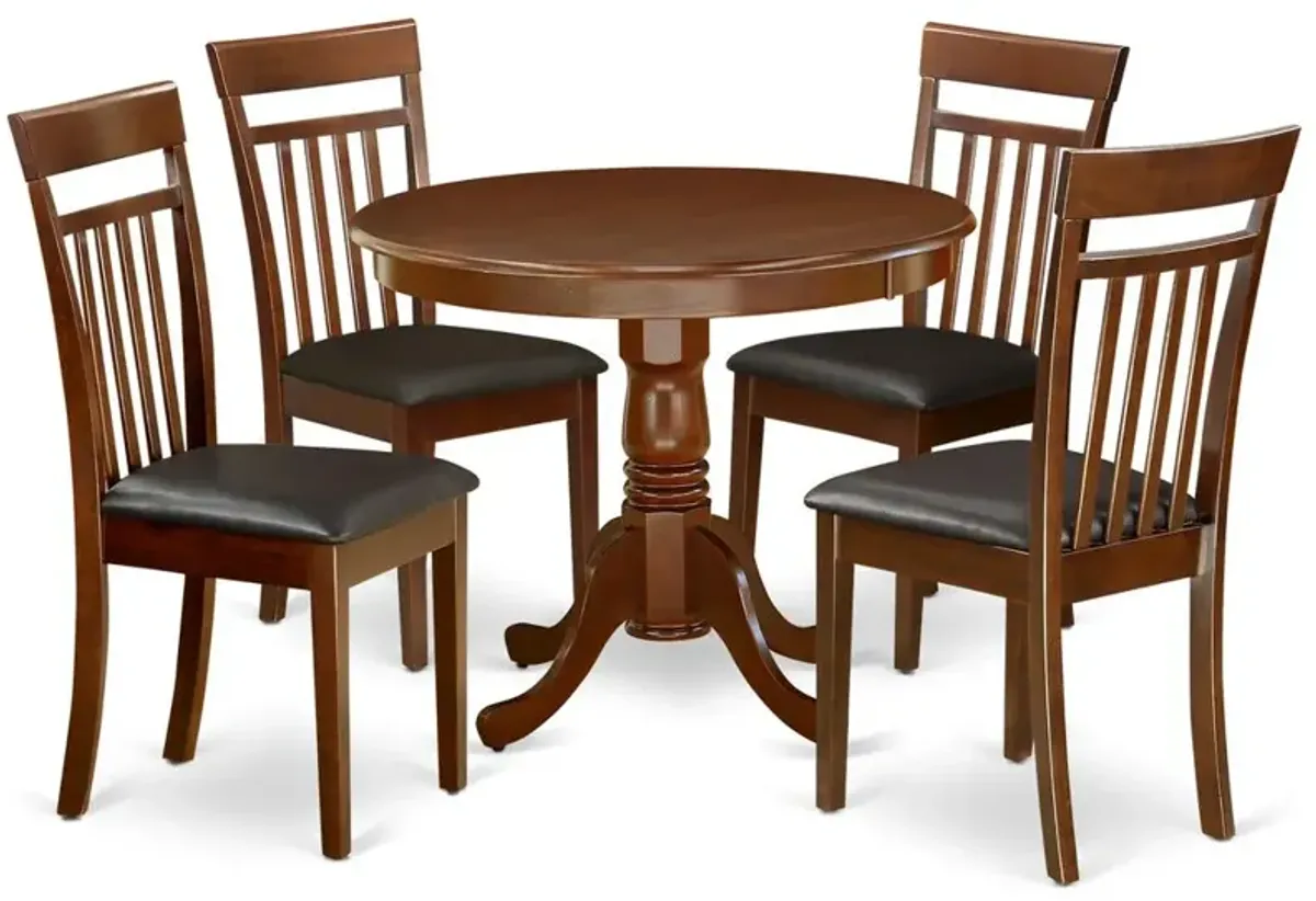 Dining Room Set Mahogany, ANCA5-MAH-LC