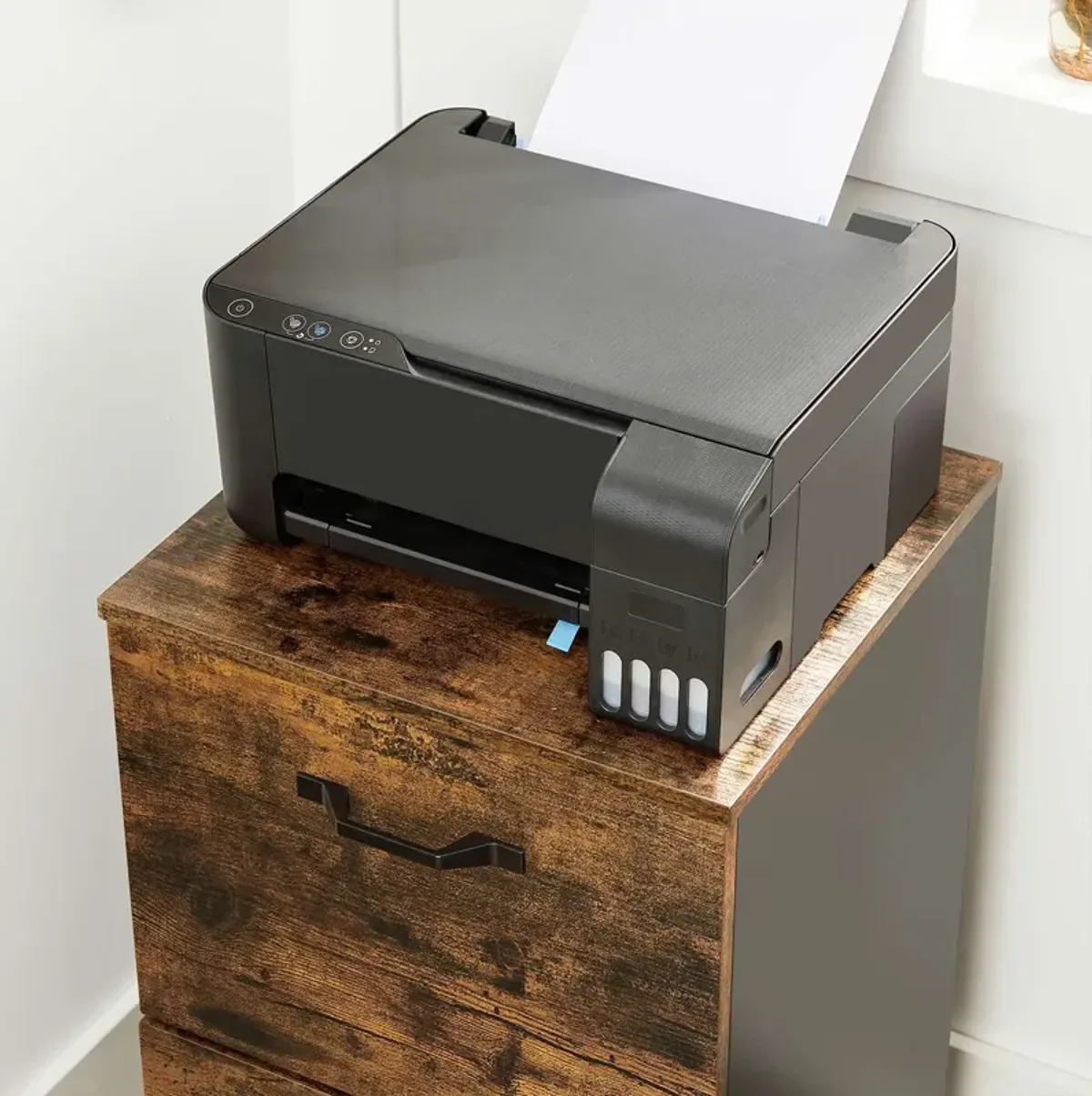 Rolling File Cabinet with 2 Drawers for A4 and Letter-Sized Documents