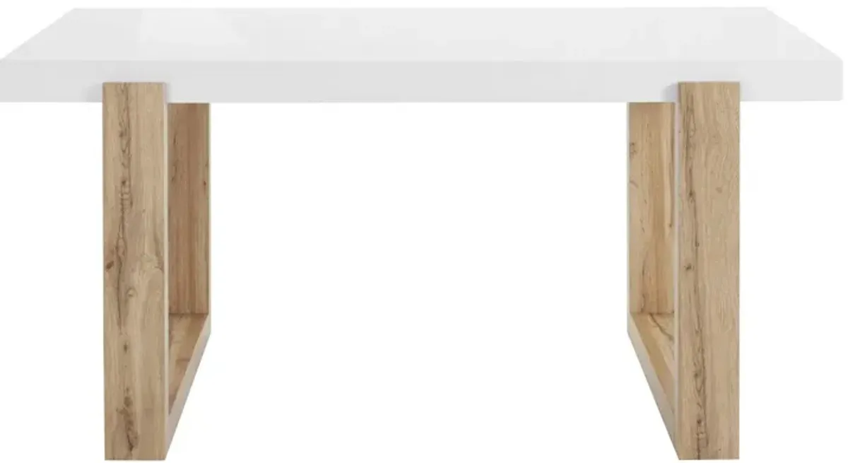 Arvid 6-Seating Dining Table with Square Oak Legs