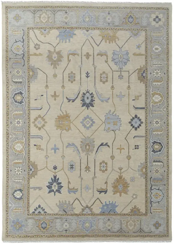 Karina 69G6F 8'6" x 11'6" Ivory/Blue/Tan Rug