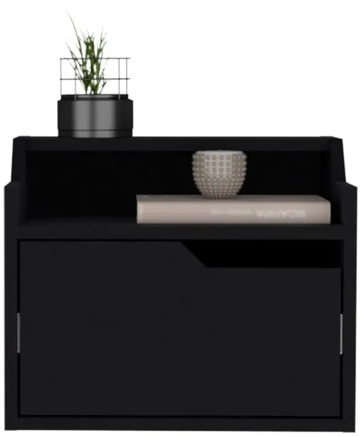 Floating Nightstand Chester, Bedroom, Black