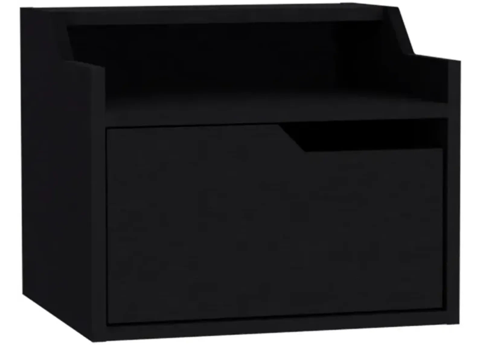 Floating Nightstand Chester, Bedroom, Black