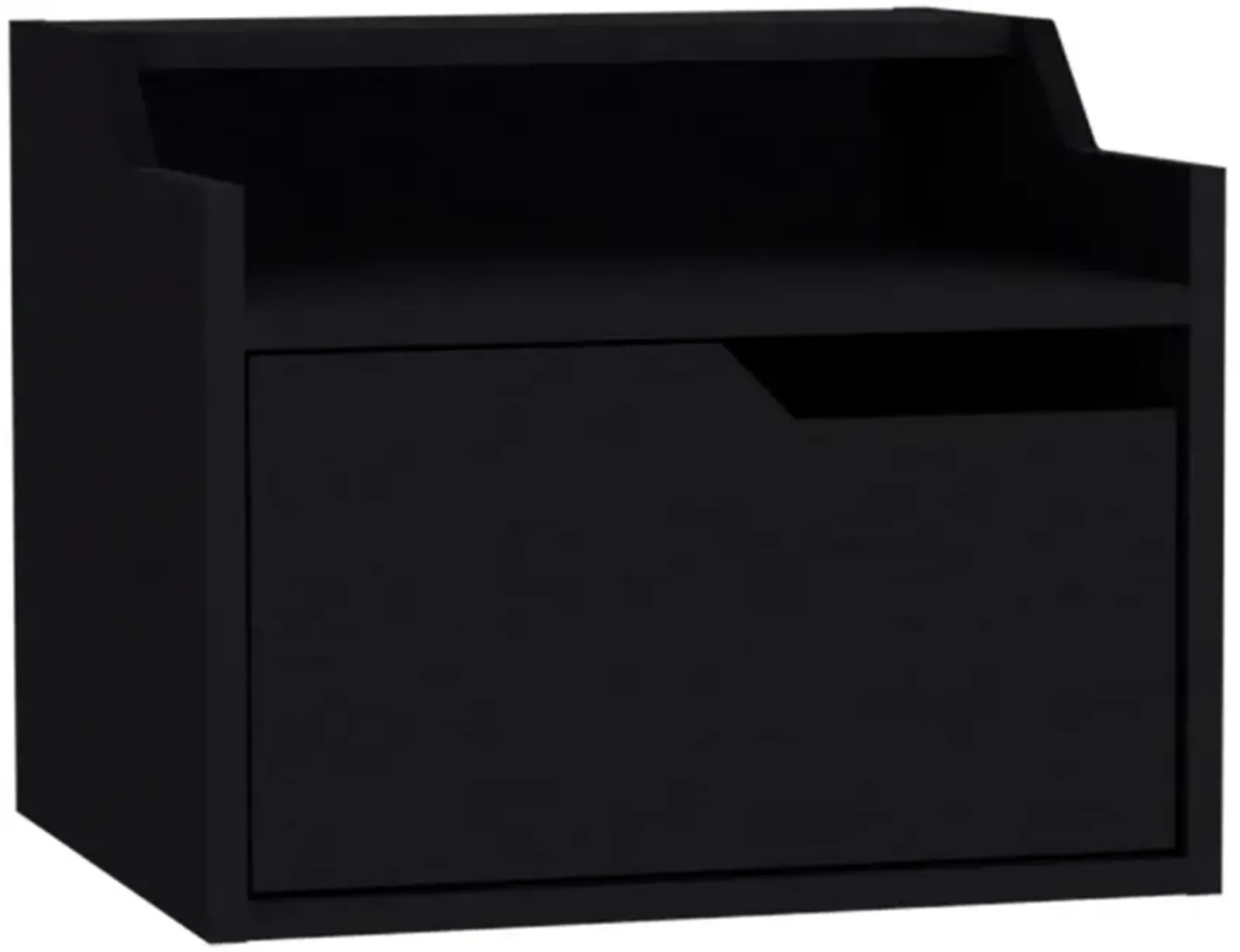 Floating Nightstand Chester, Bedroom, Black