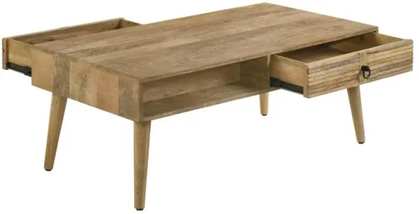 Zabel Rectangular 1-drawer Coffee Table Natural