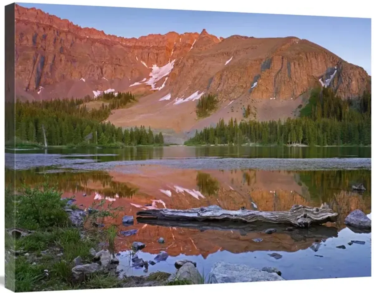 Palmyra Peak reflected in Alta Lake near Telluride, Colorado-Canvas Art-32x24