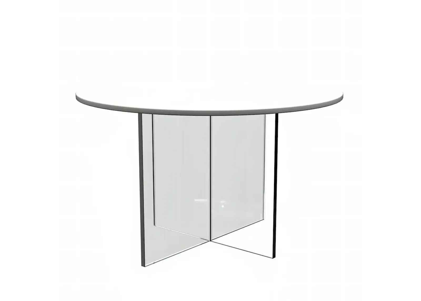 LeisureMod Valore Collection Acrylic Coffe Table With White Top