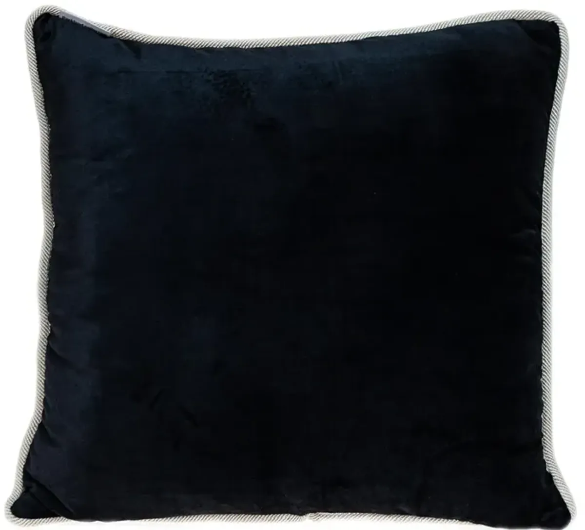 20" Multi Black Cotton Throw Pillow