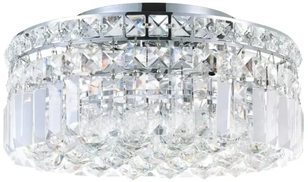 CWI Lighting Colosseum 4 Light Flush Mount With Chrome Finish