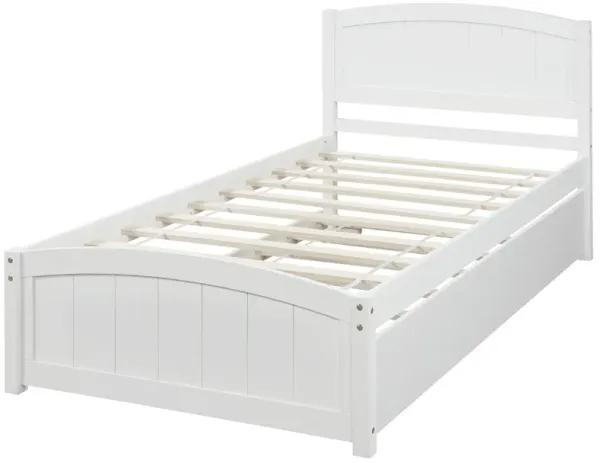 Twin size Platform Bed with Trundle