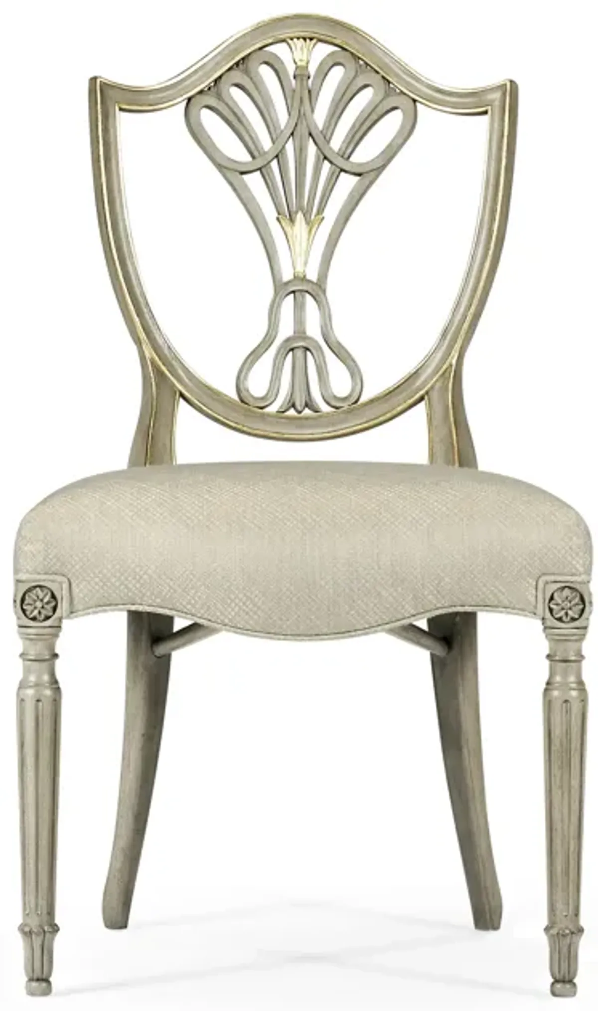 Grey & Gilded Dining Side Chair