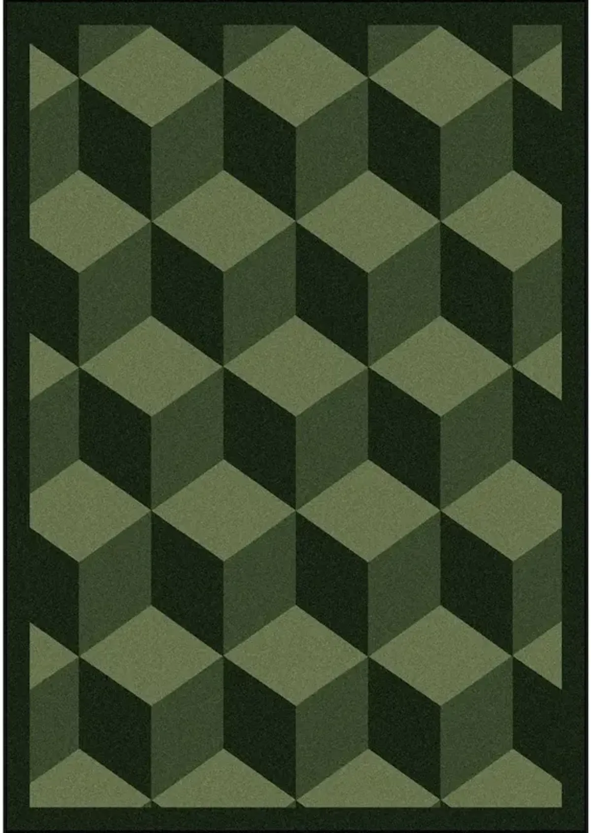 Joy Carpets Kaleidoscope Highrise 5'4 x 7'8 Area Rug in Color Black