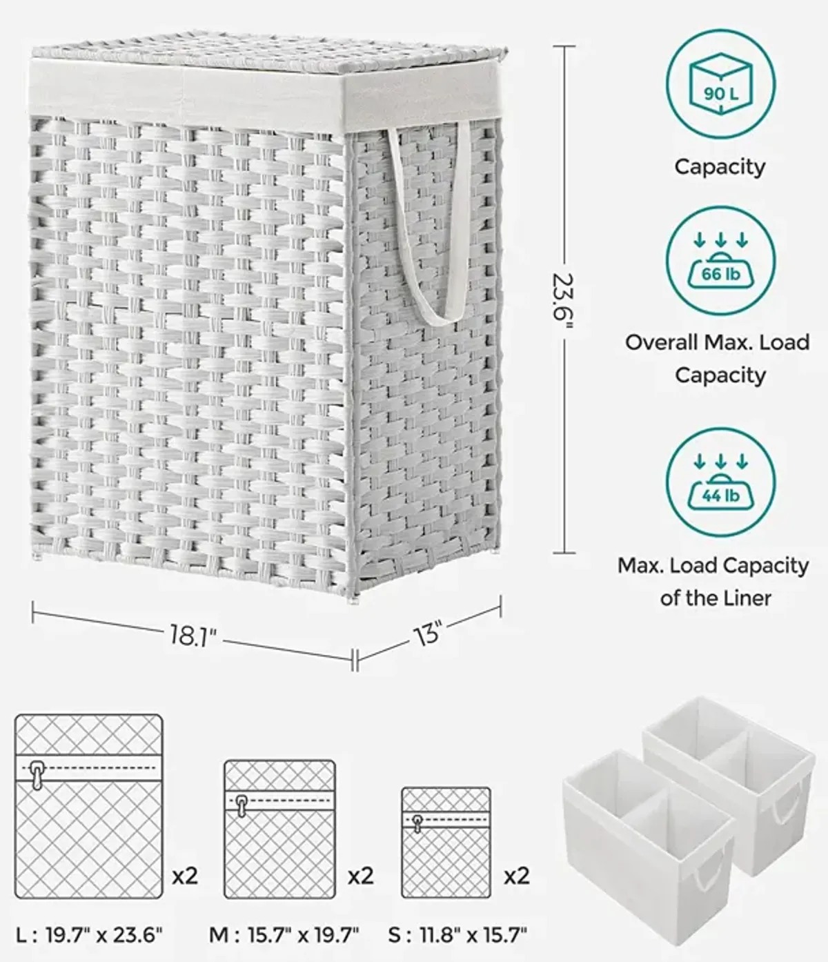 Laundry Hamper Durable and Stylish Design for Convenient Sorting