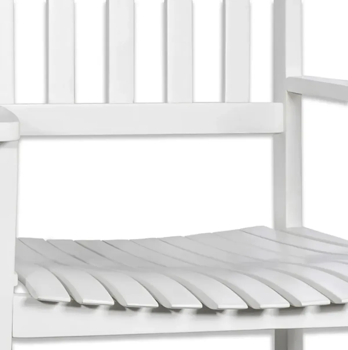 Seagrove Farmhouse Classic Slat-Back Acacia Wood Outdoor Rocking Chair