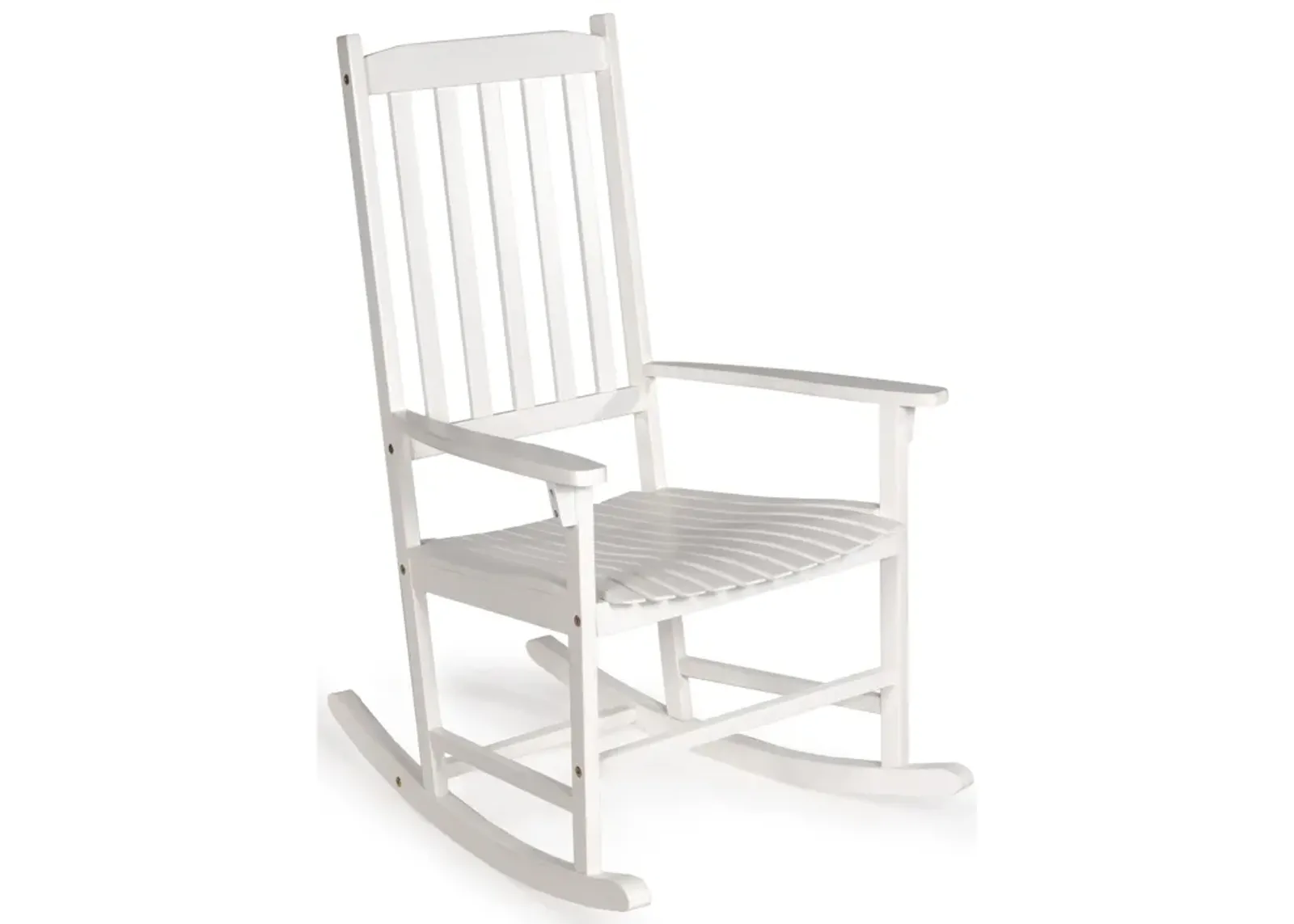 Seagrove Farmhouse Classic Slat-Back Acacia Wood Outdoor Rocking Chair