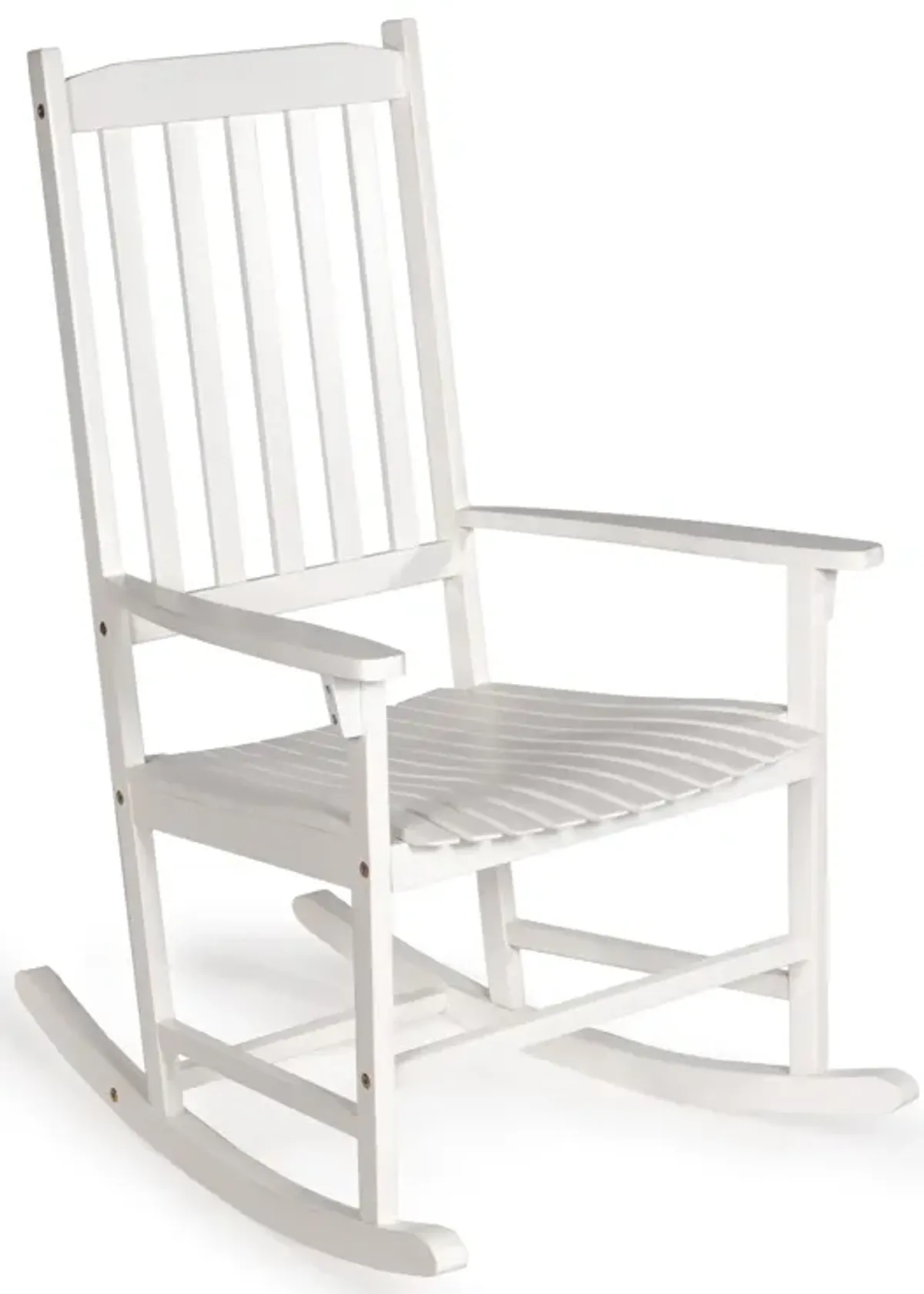 Seagrove Farmhouse Classic Slat-Back Acacia Wood Outdoor Rocking Chair