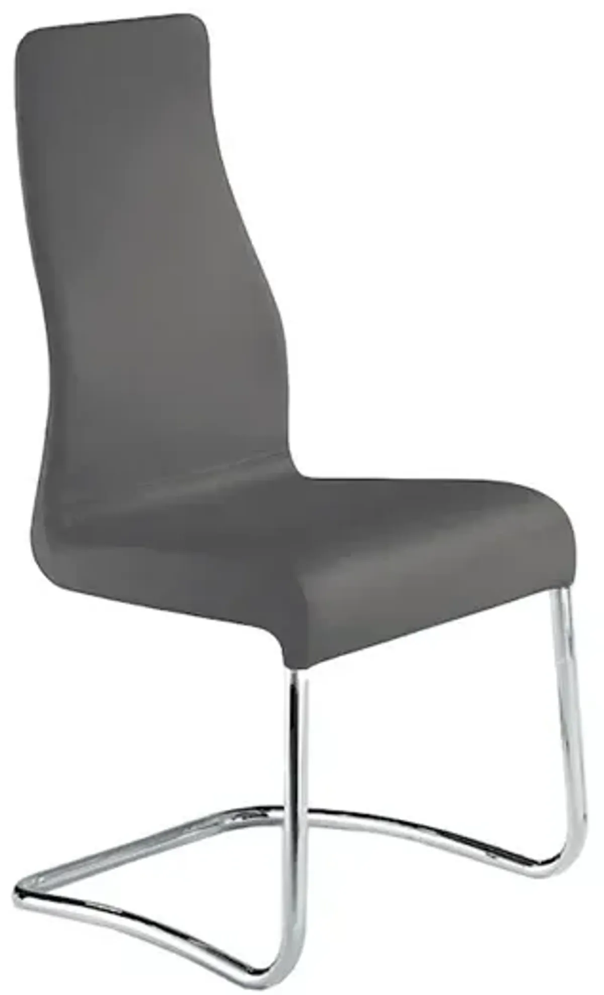 Casabianca Home Florence Set Of 2 Dining Chair In Gray Top Grain Leather