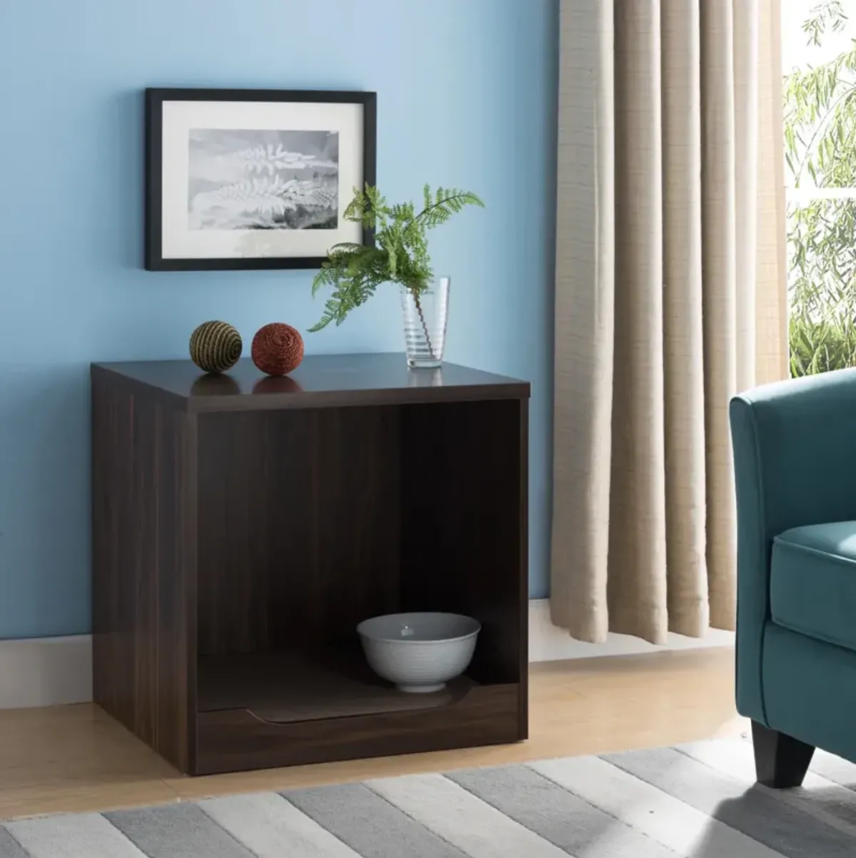 End Table Pet Cove Dark Walnut