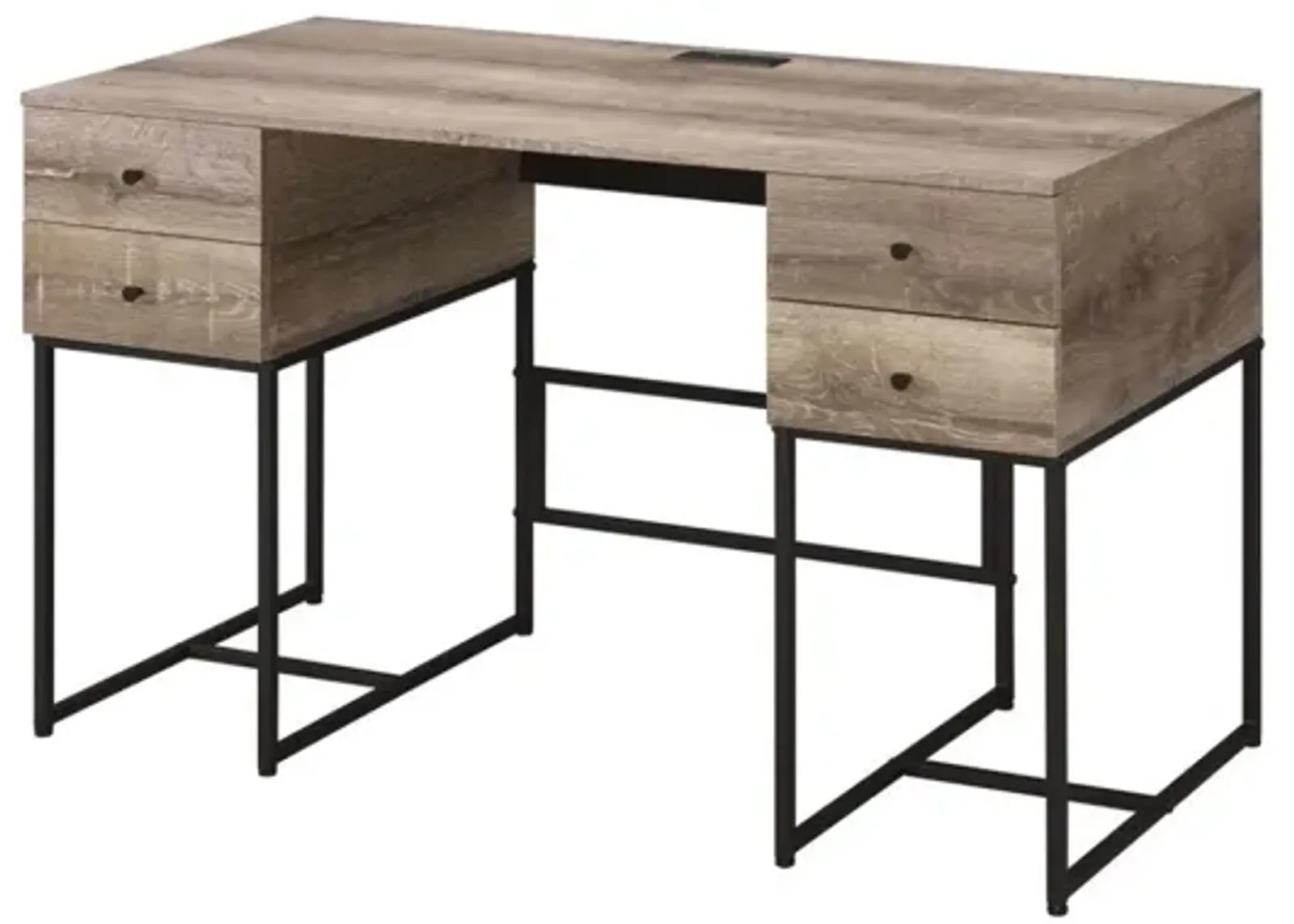 Desirre Desk, Rustic Oak & Black 92640