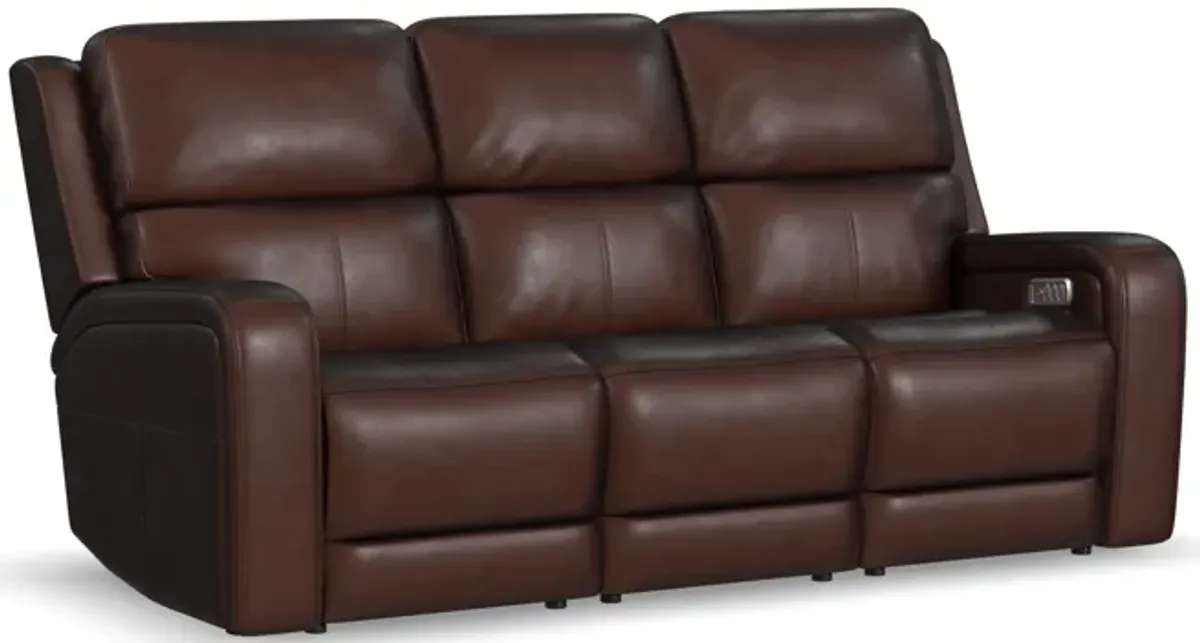 Oasis Truffle Power Reclining Sofa