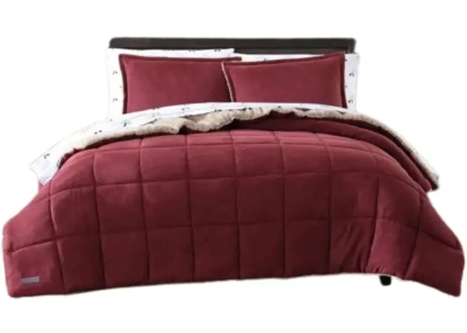 Hivvago Plush Sherpa Reversible Micro Suede Comforter Set