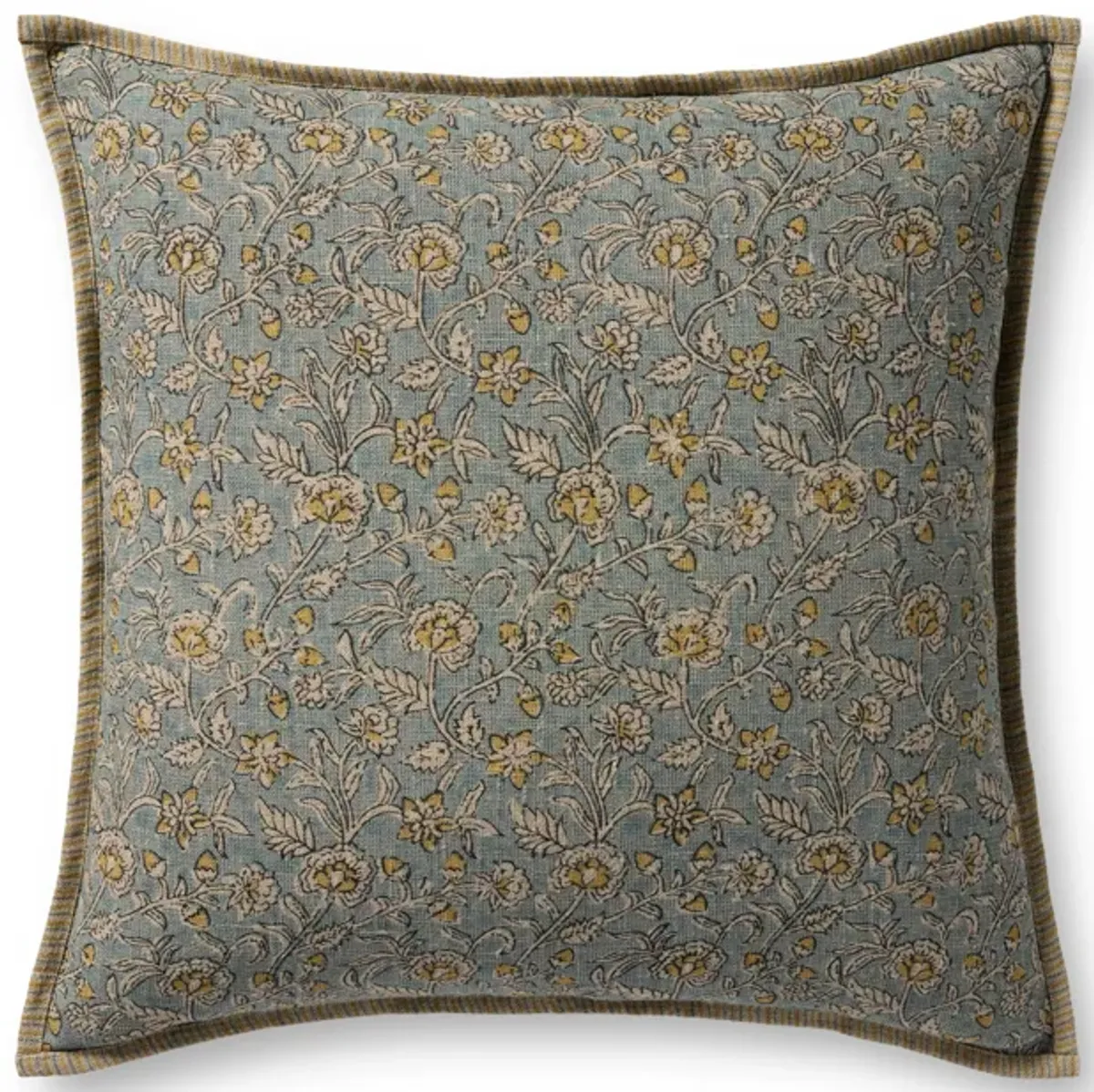PLL0164 Light Blue/Multi 22''x22'' Down Pillow