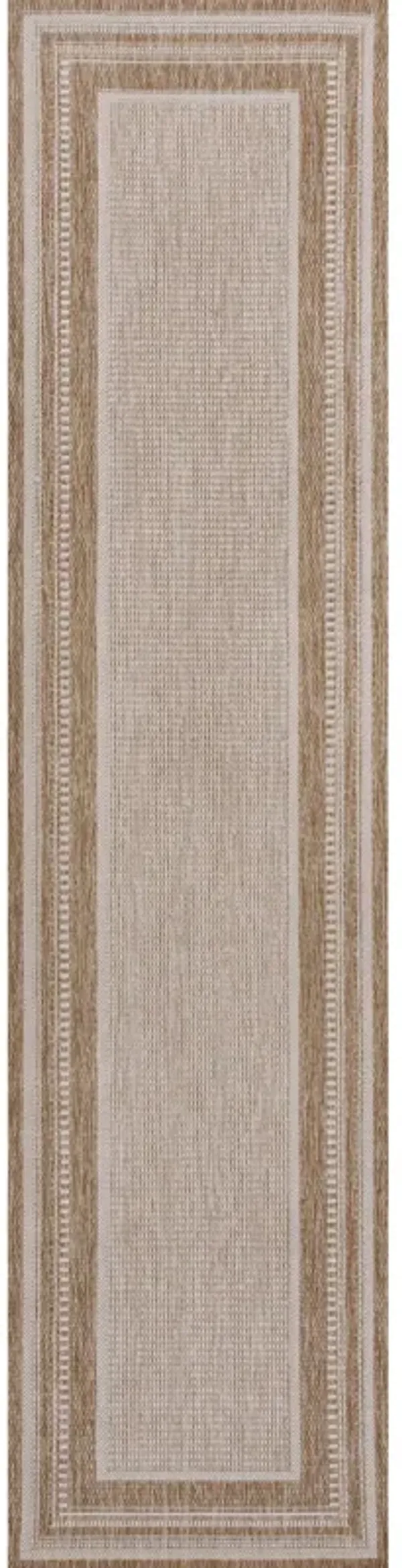 Beckett Classic Casual Border Stripe Indoor/Outdoor Runner Rug